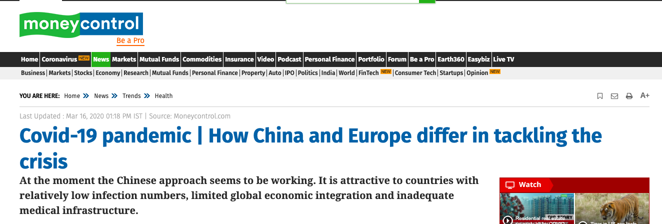 Screen capture of the webpage